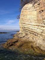Permian sedimentary cliffs at Fossil Cove - 7th August 2008