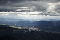 New Norfolk and the Derwent Valley from Collins Cap - 15th May 2010