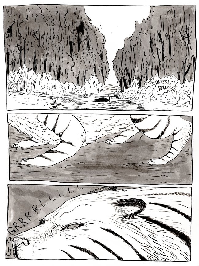 Zejian Shen Illustration Tiger Buffalo