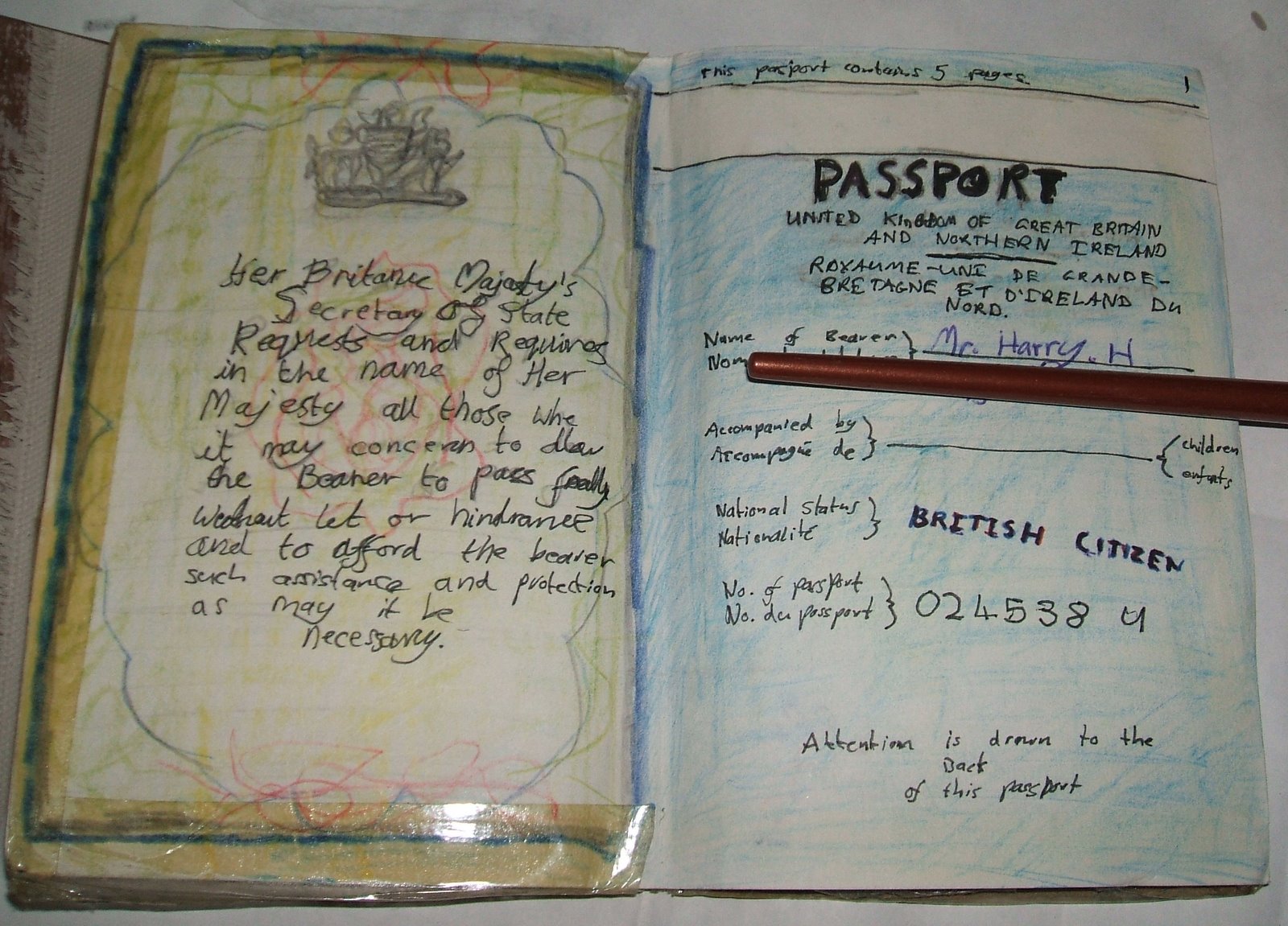 Magnon's Meanderings Harry's Passport.