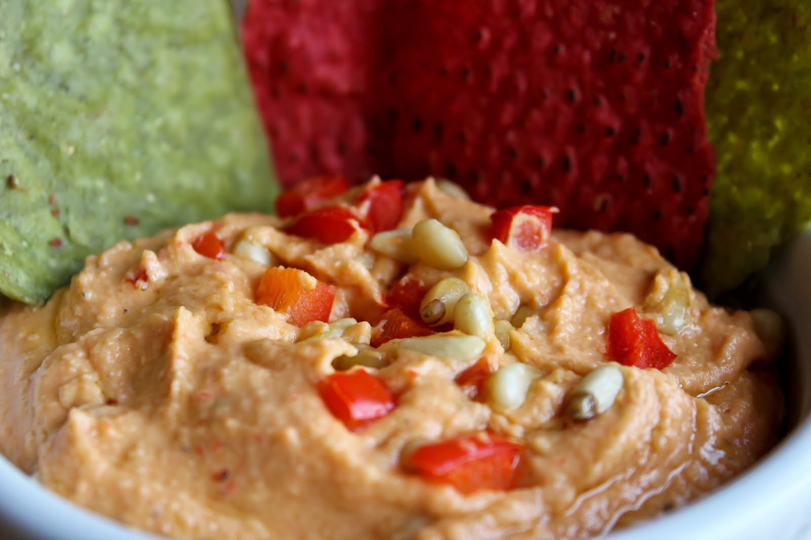 Roasted Red Pepper & Pine Nut Hummus