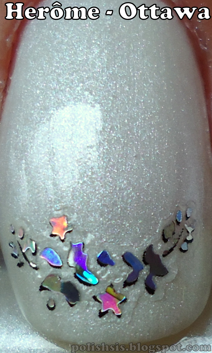 WinterWonderlandnails with Herôme Ottawa PolishSis