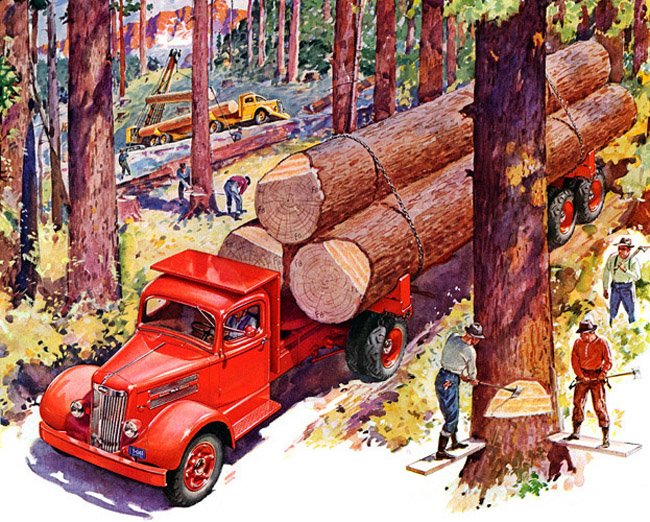 1942  Whilte Log Truck