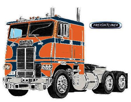 White Freightliner Dual Drive