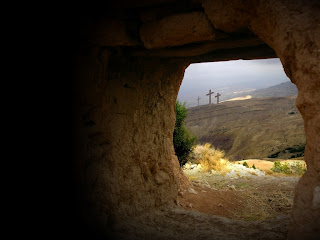 an empty tomb the stone rolled away huge and heavy yet rolled away by ...