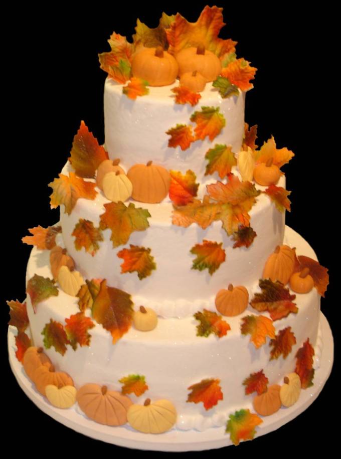  Wedding  Cakes  Autumn  Square Round Decorate Wedding 