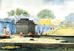 dhobi sachin naik wai ghat watercolour landscapes