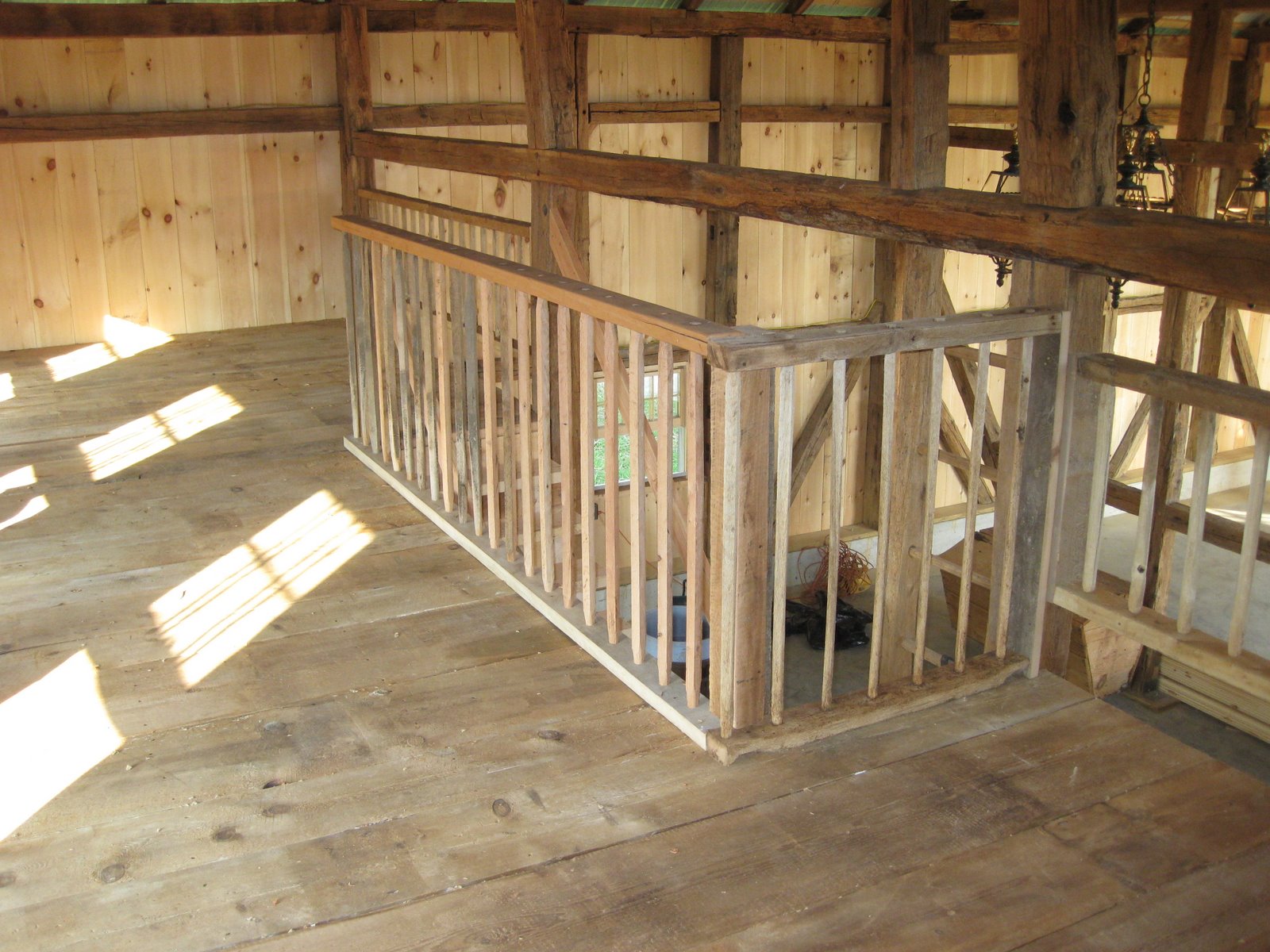 The Beaumont Barn: Railing and new stairway