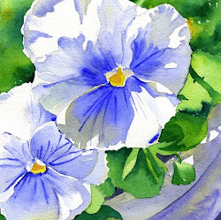 watercolor pansies flowers painting demo pansy watercolour flower watercolors kathy jurek paintings paint water floral pencil collect illustration po similar