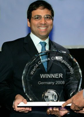 Anand, champion du monde d'échecs 2008 - photo Susan Polgar