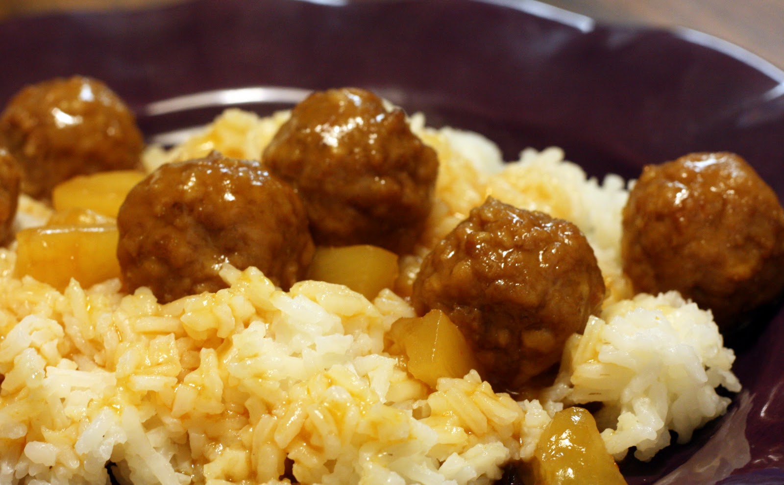 Molly Crocker Cooking Pineapple Sweet 'N Sour Meatballs