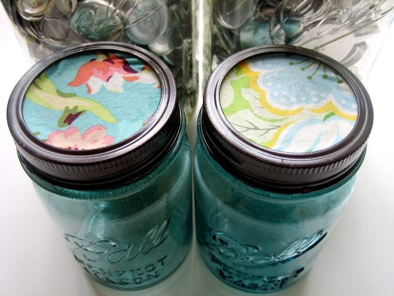 How to Decorate Jar Lids with Fabric - The Make Your Own Zone