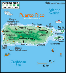 Map of Puerto Rico