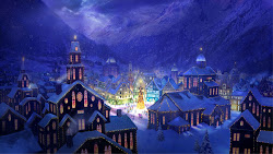christmas wallpapers town desktop scenes hd night winter village scene bing snowy snow computer holiday noel lights 1080 fantasy 1920