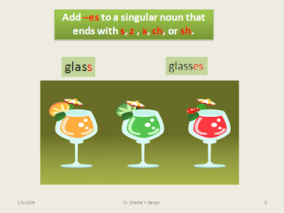 Shadia's Page: REGULAR AND IRREGULAR PLURAL NOUNS