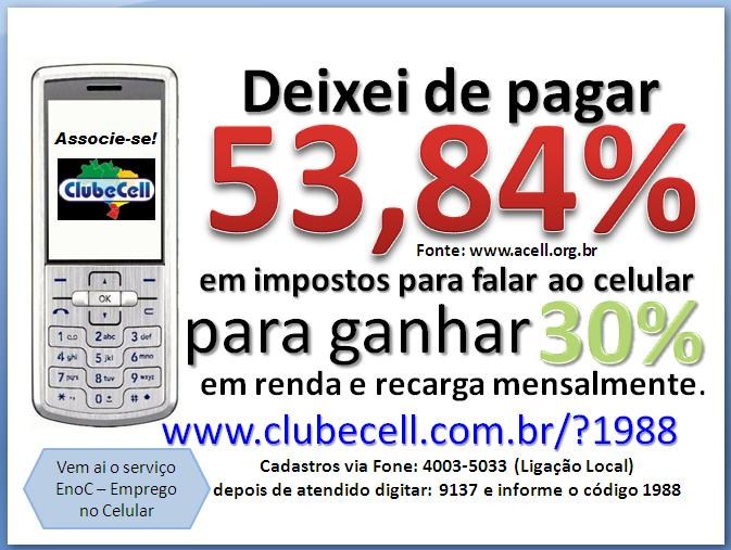 Ganhe recarga de celular e não pague impostos
