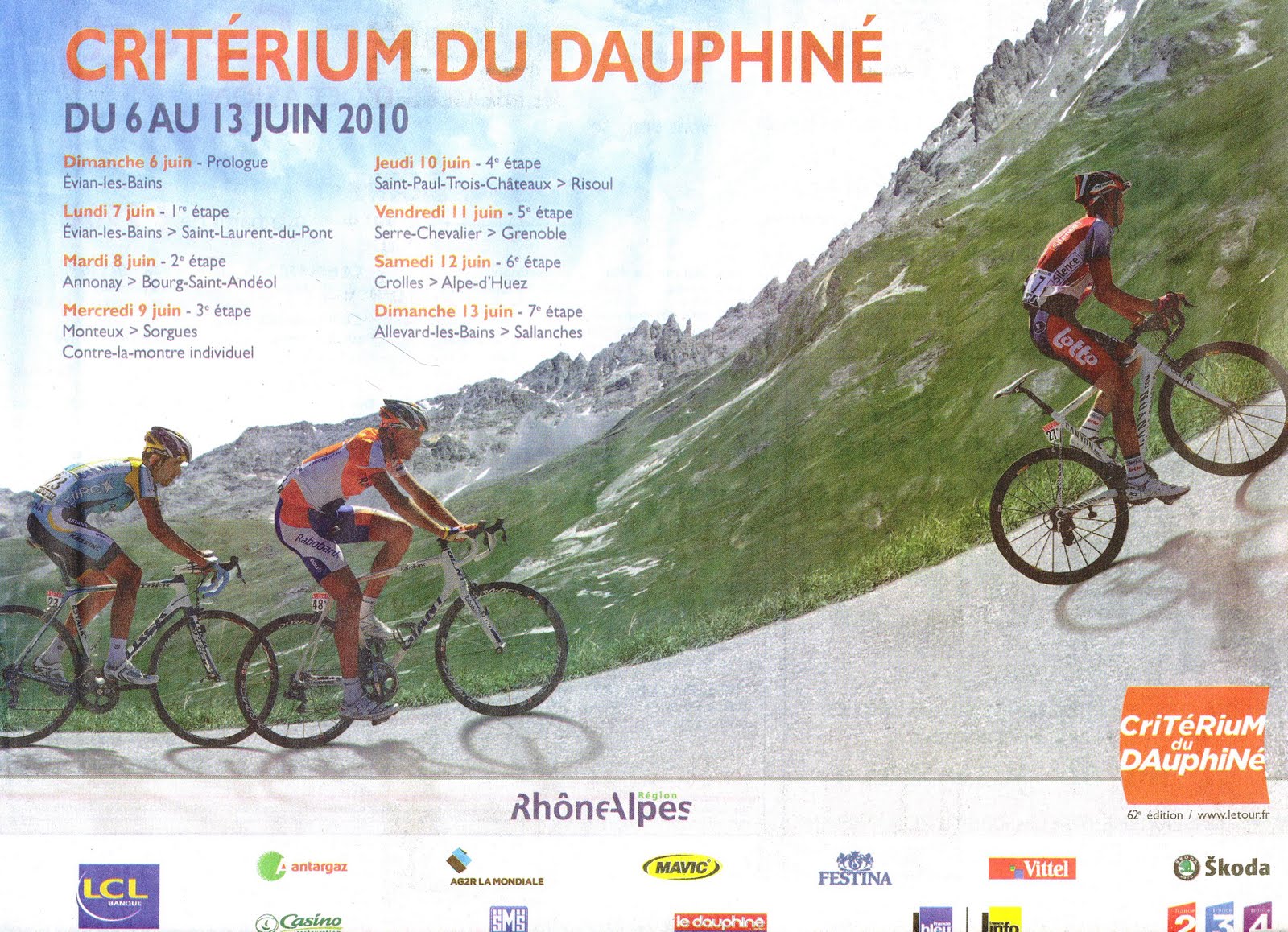 EXTRAITS DE PRESSE Le Critérium du Dauphiné