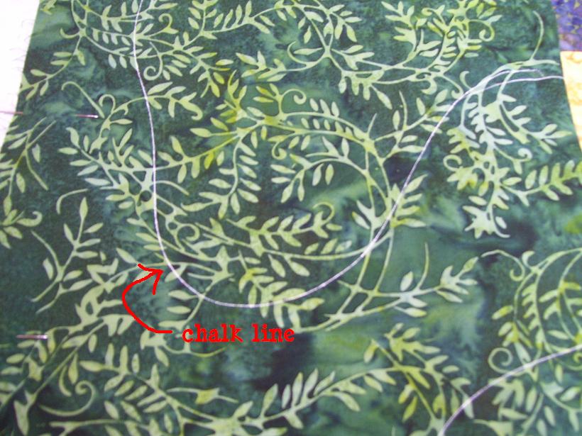 pieceful kwilter marking a quilt for quilting