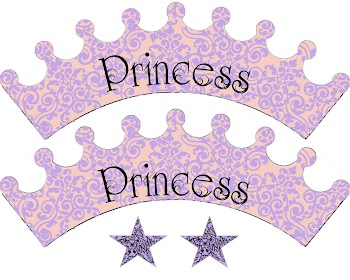 Princess: Free Printable Cupcake Wrapper.