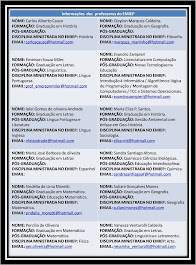 Informações dos professores do EMIEP