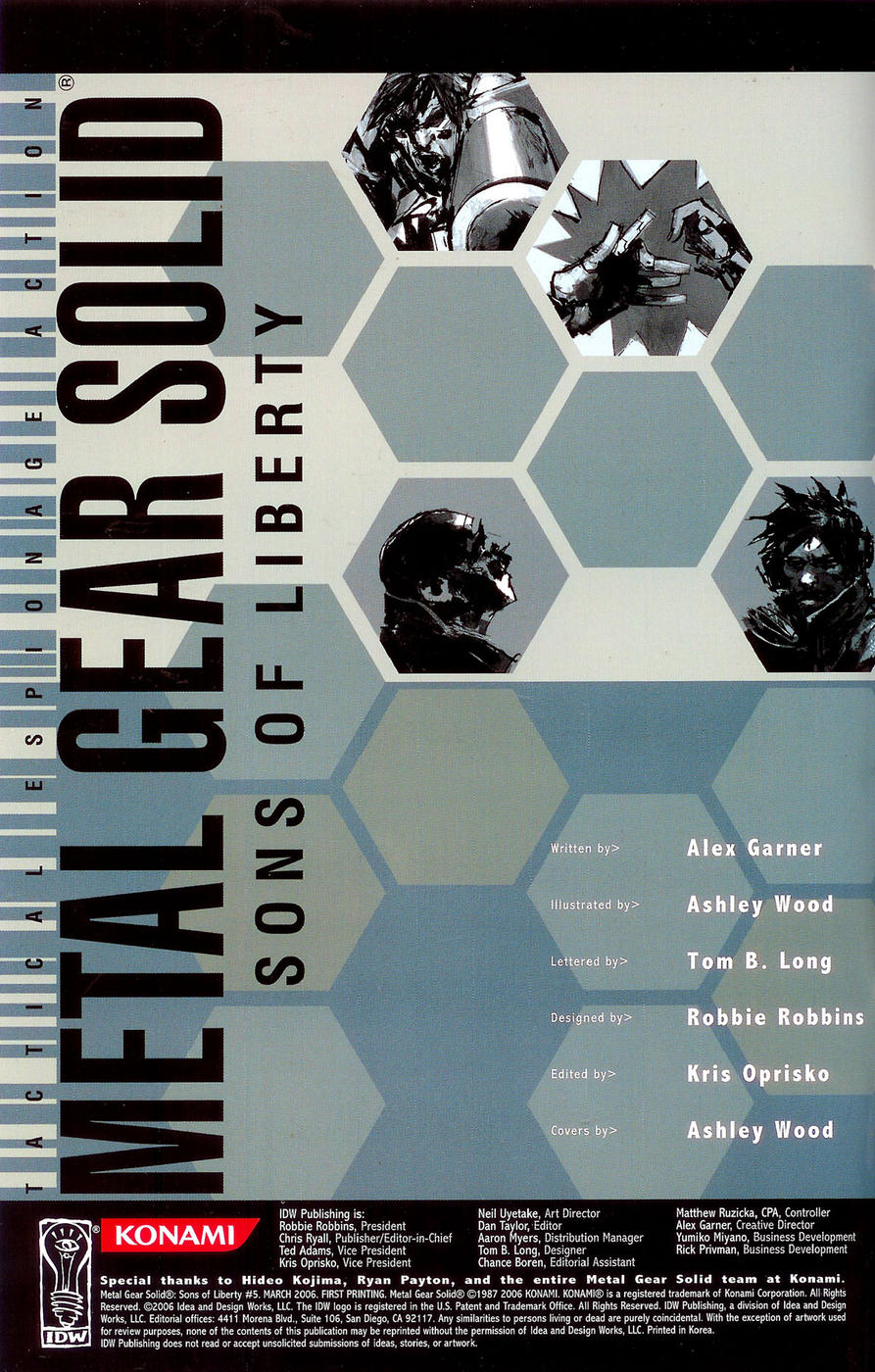 Read online Metal Gear Solid: Sons of Liberty comic -  Issue #5 - 2