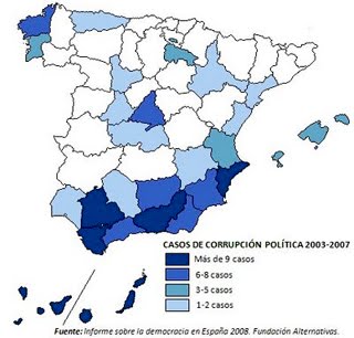 Mapa Corrupción Política en España