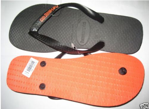 black and orange havaianas