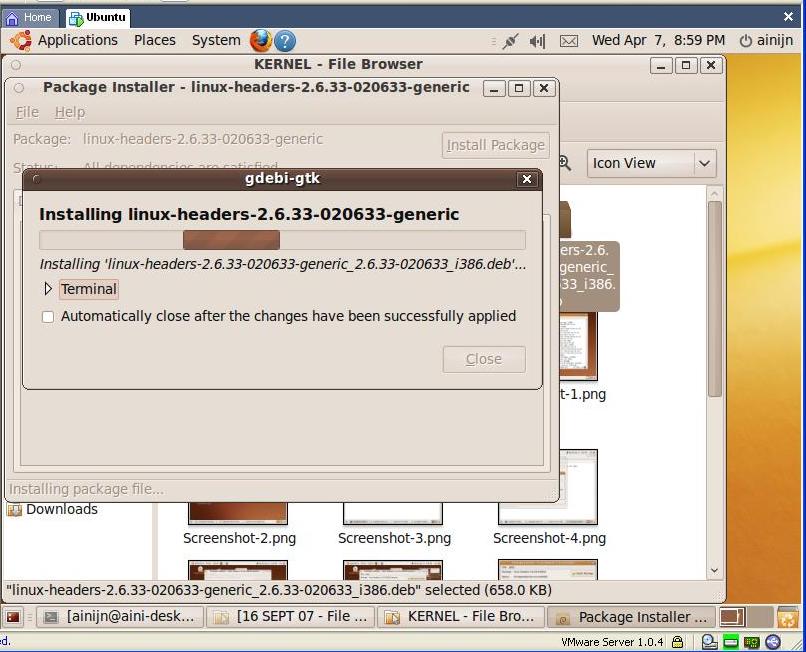 Update package installed