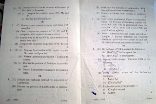 Paper Sets: BSC Part 2 - 2nd Year Chemistry paper 1- year 2006- BSC