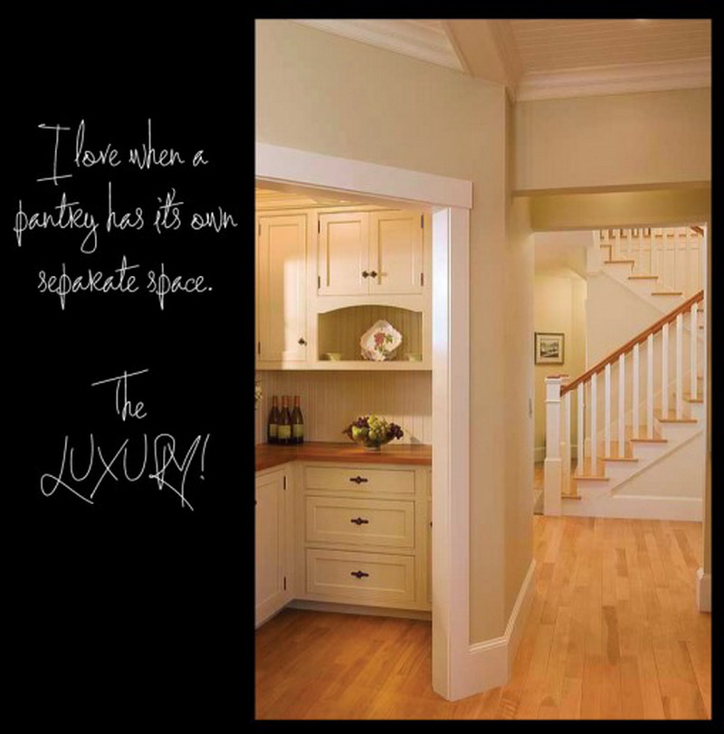 Architectural Designs Elegant White Kitchen Pantry with Modern