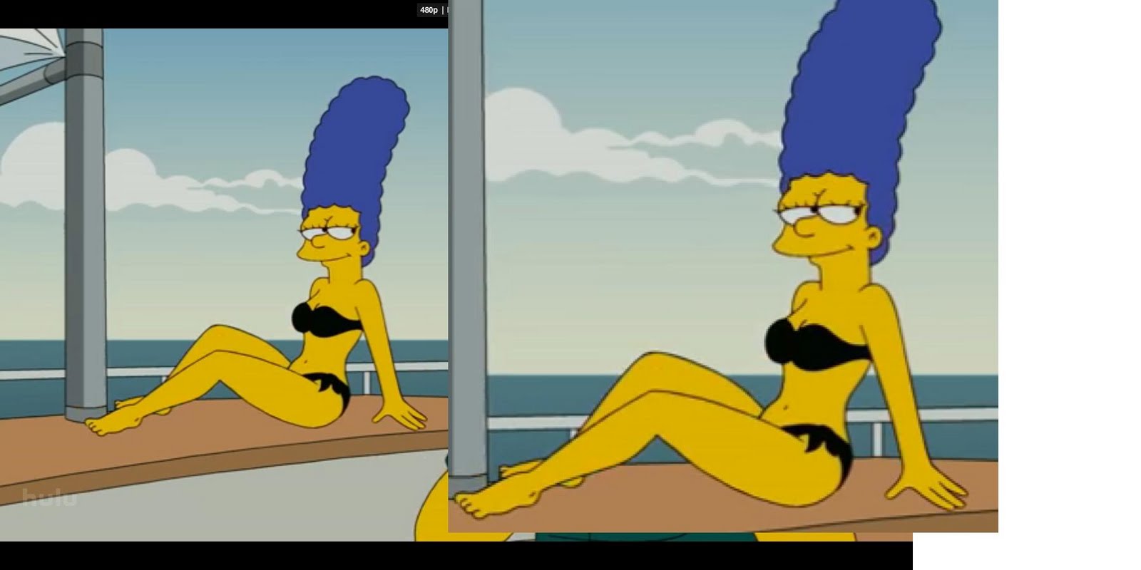 Marge Simpson Hot Pics Marge Simpson In Hot Black Bikini -6810