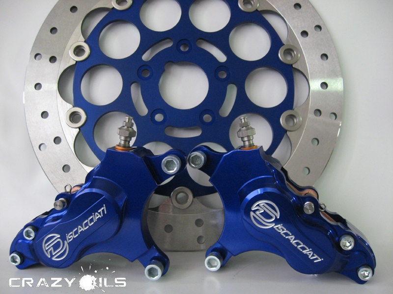 CRAZYOILS DISCACCIATI BLUE CUSTOM ROTORS AND CALIPERS