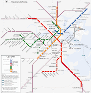 The current mapping of the MBTA