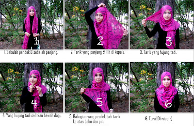 cara pakai shawl pinless