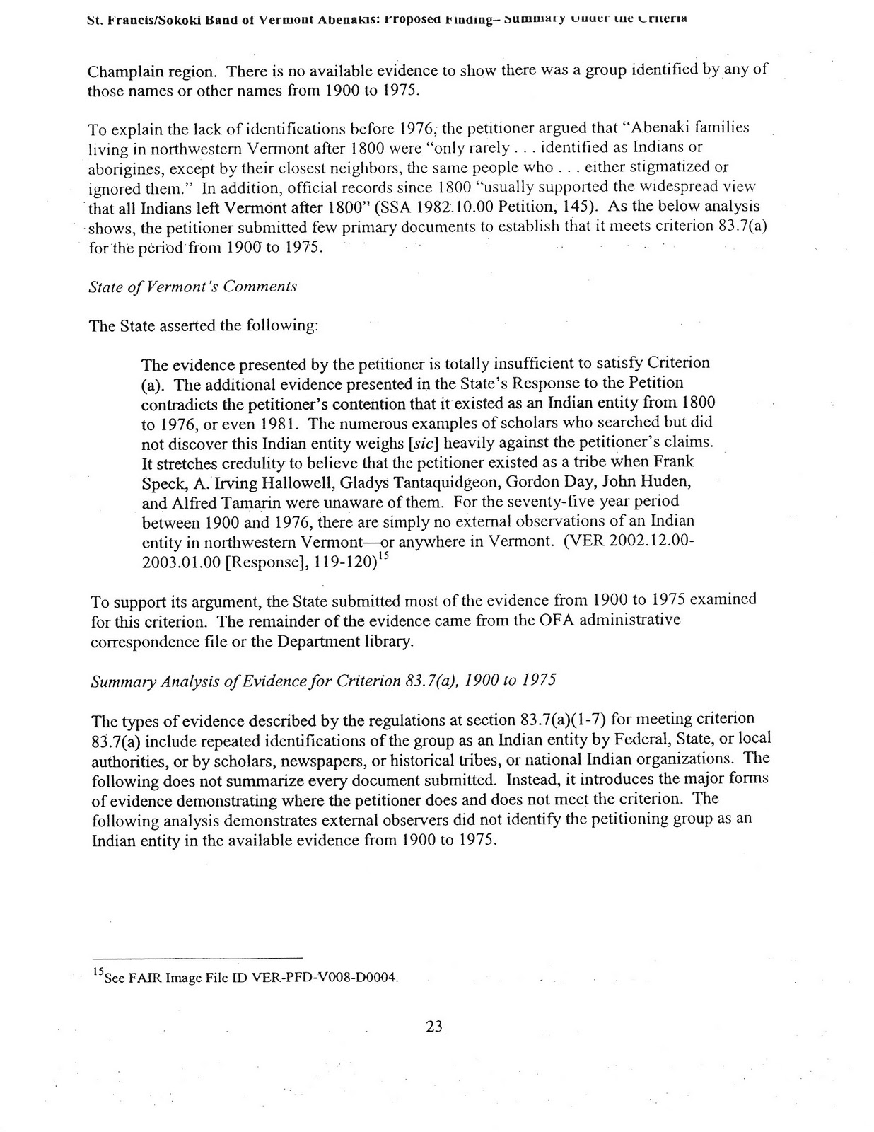 The Reinvention of the Alleged Vermont and New Hampshire Abenakis: St ...