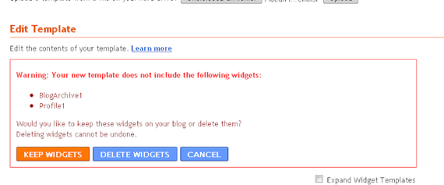 change blogger template without loosing widgets