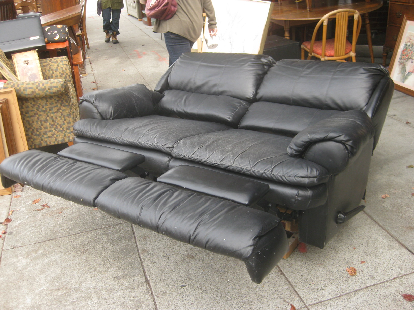 UHURU FURNITURE & COLLECTIBLES: SOLD - Loveseat with Recliners - $70