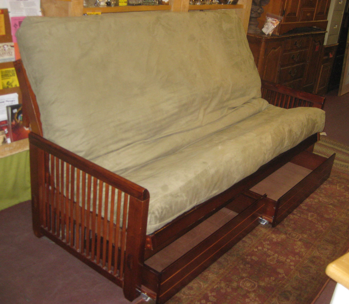 UHURU FURNITURE & COLLECTIBLES SOLD Queen Futon and Frame (w
