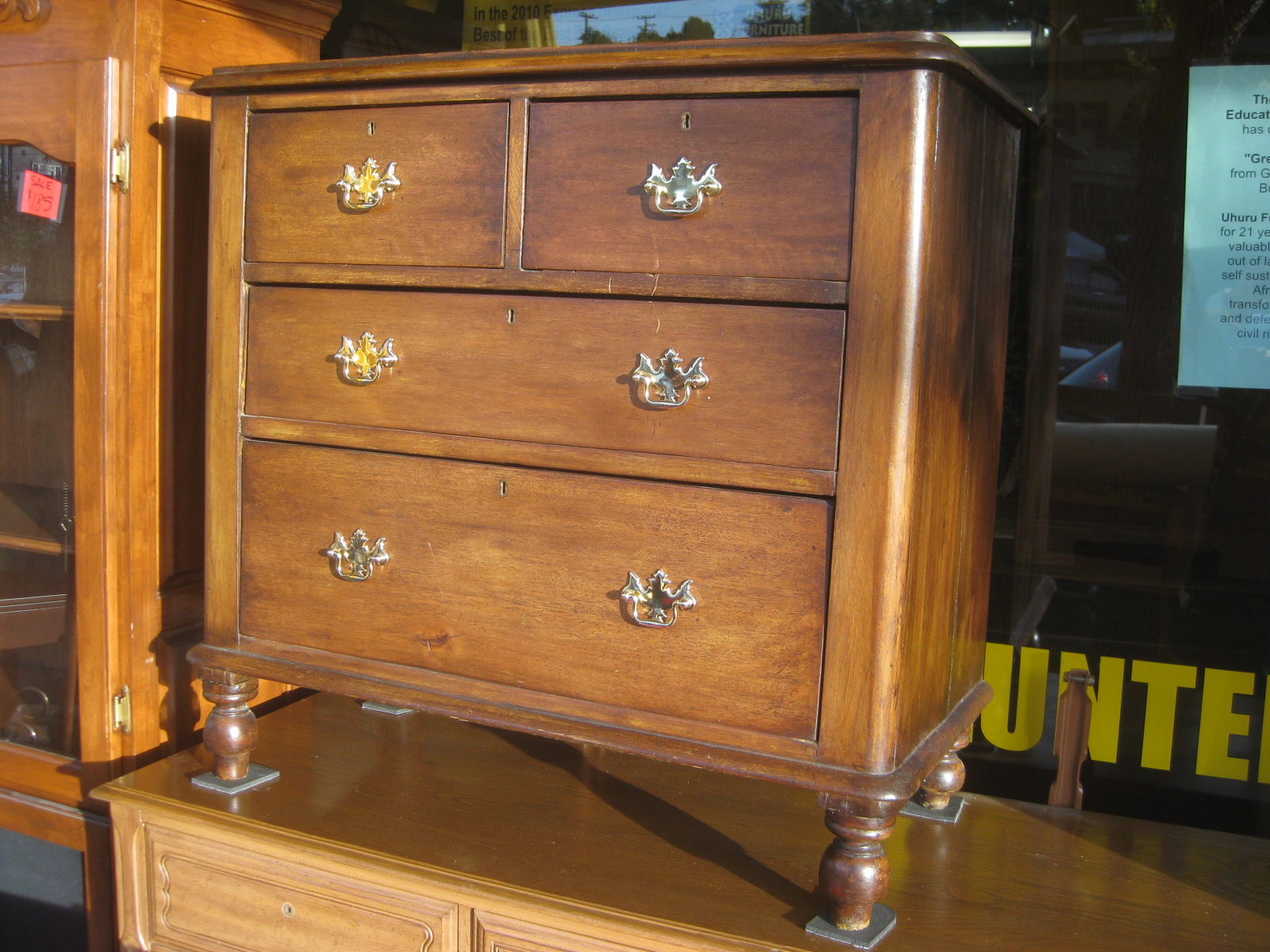 UHURU FURNITURE & COLLECTIBLES SOLD Short Antique Dresser 100