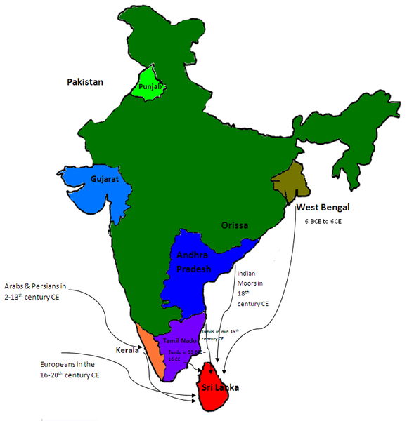 1960 Medical batch, Colombo, Sri Lanka.: Wikipedia - Migration routes ...