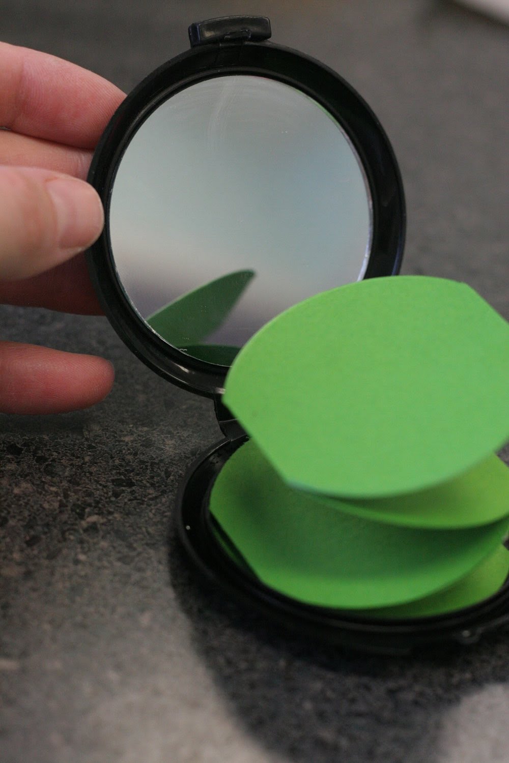 This too shall pass.... Minialbum made from a dollar store compact