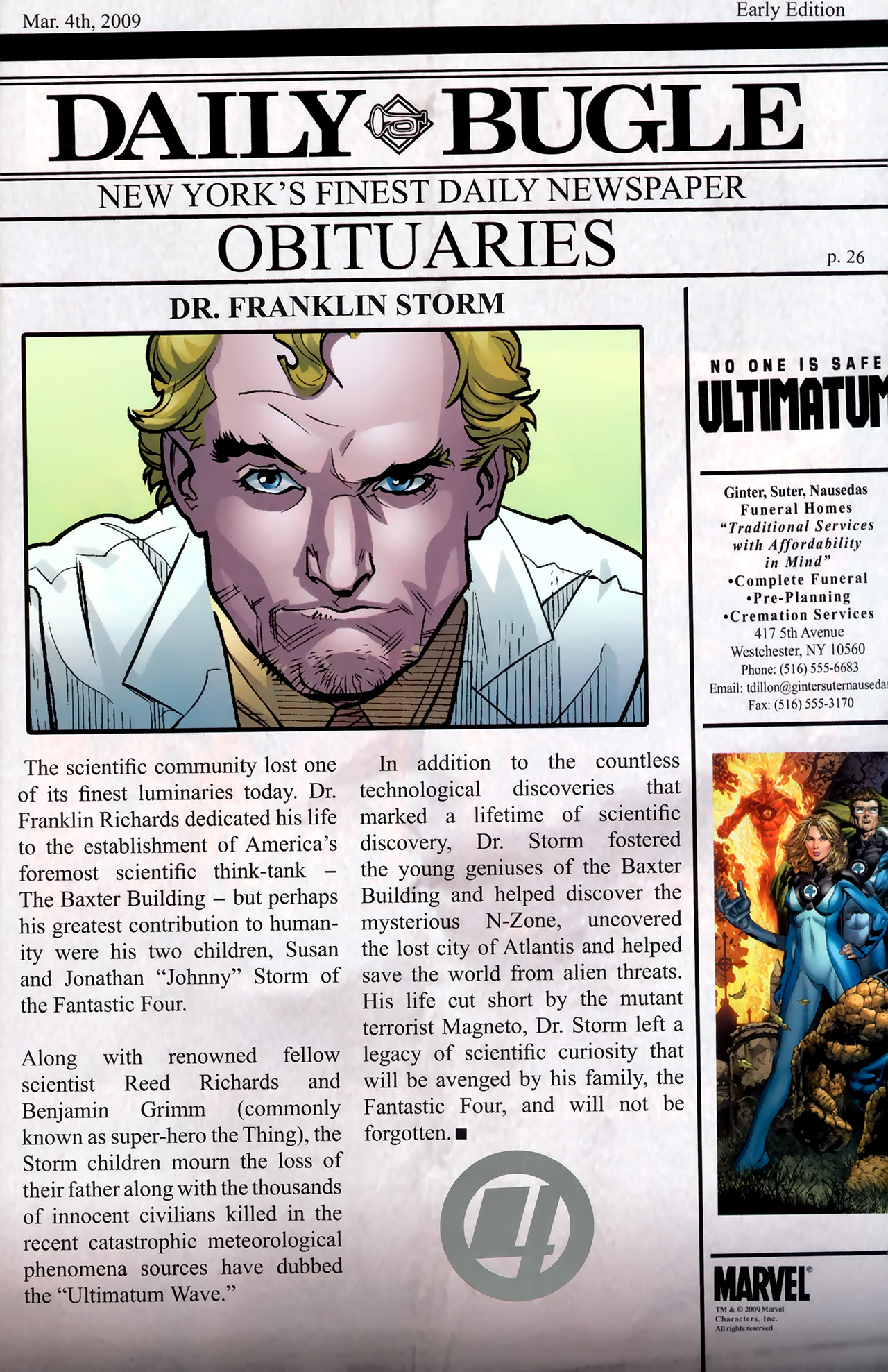 Read online Ultimatum: Fantastic Four Requiem comic -  Issue # Full - 35