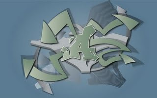 Digital 3D Graffiti Arrow 