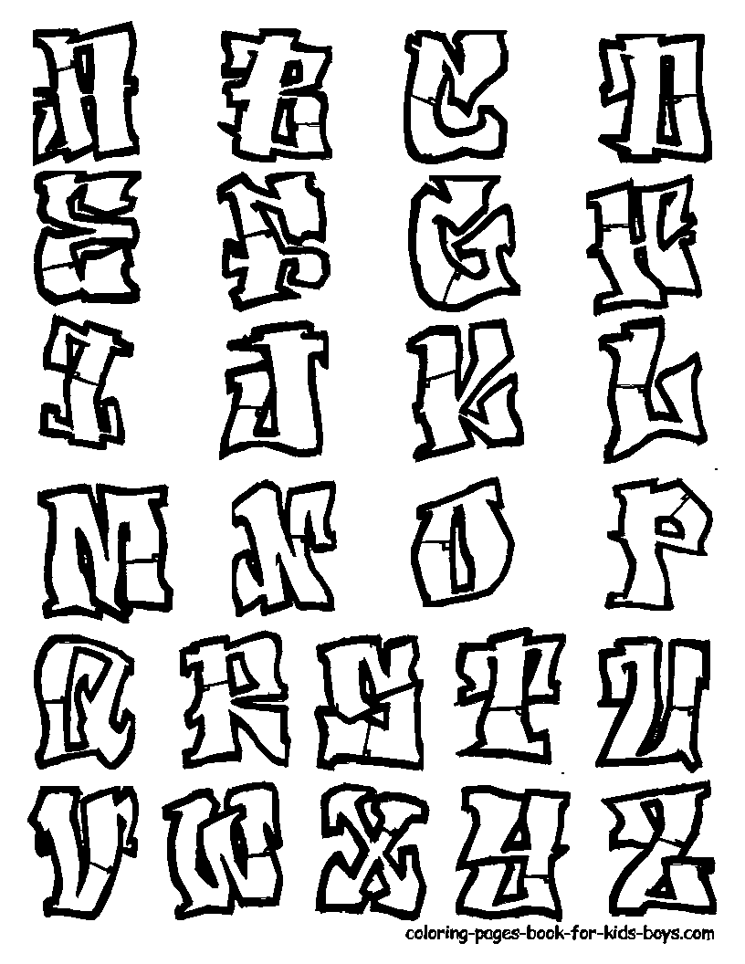 Punk Bubble Writing Alphabet