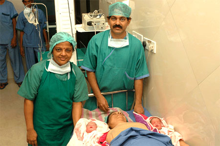 Image: 55-year-old Woman Delivers Twins in India