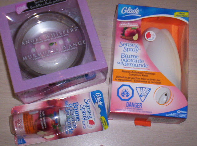Image: Today's Giveaway is a Glade Angel Whispers Scented Oil Candle and Glade Sense and Spray gift pack