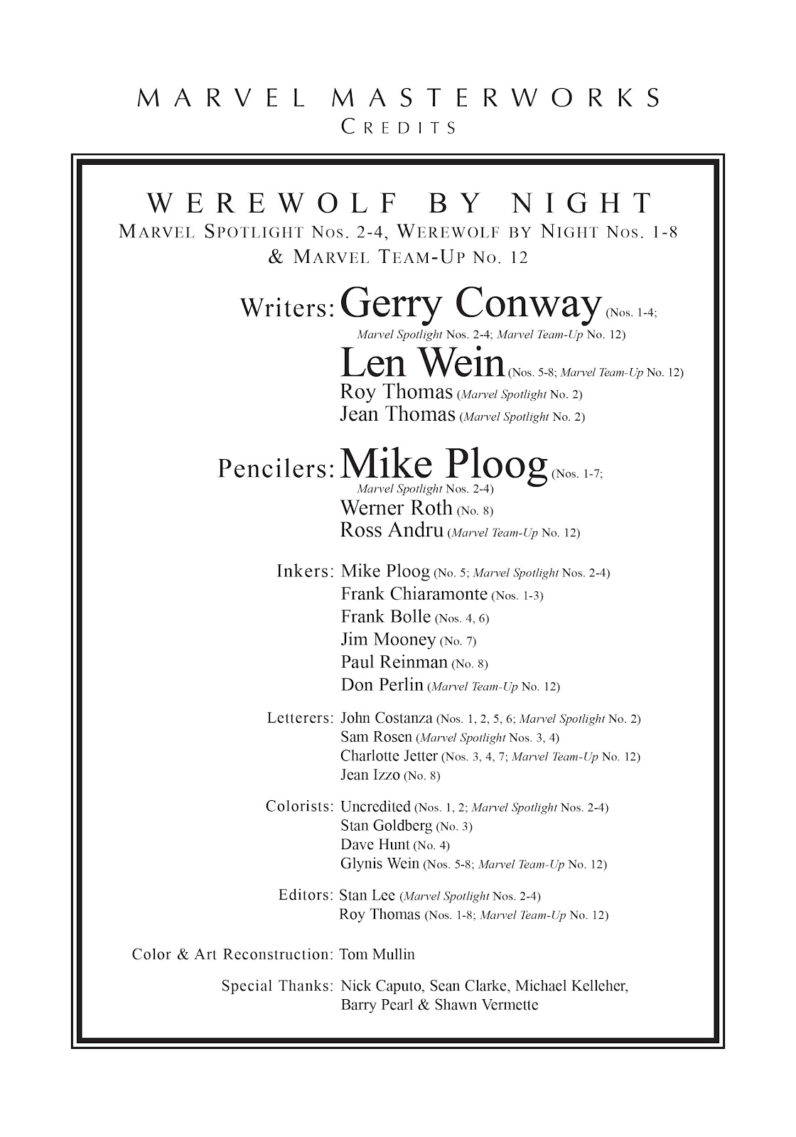 Marvel Masterworks: Werewolf By Night issue TPB (Part 1) - Page 4
