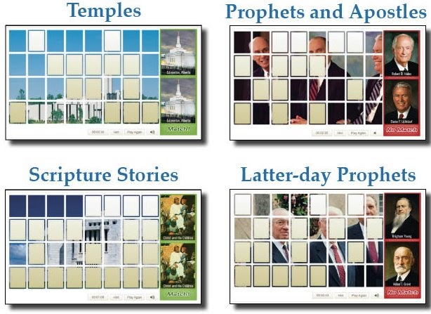 Lds Temple Matching Game Printable