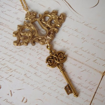 Ornate Key and Escutcheon Pendant