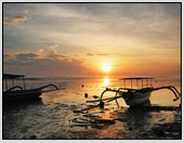 sunset at lovina bay